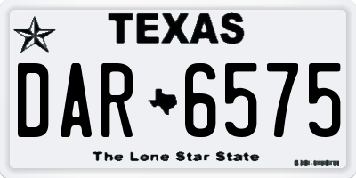TX license plate DAR6575