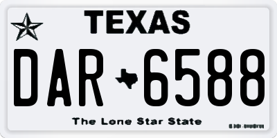 TX license plate DAR6588