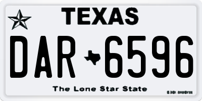 TX license plate DAR6596