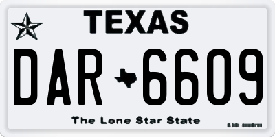 TX license plate DAR6609