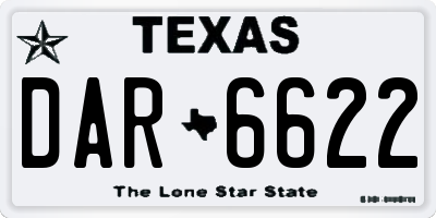 TX license plate DAR6622