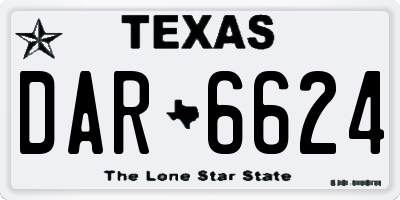 TX license plate DAR6624