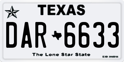 TX license plate DAR6633