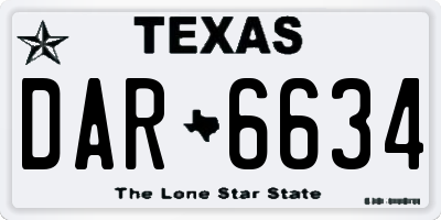 TX license plate DAR6634