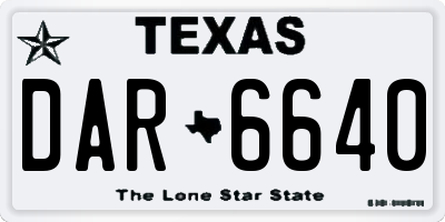 TX license plate DAR6640