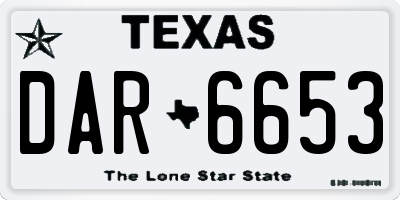 TX license plate DAR6653