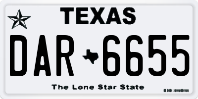 TX license plate DAR6655