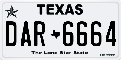 TX license plate DAR6664