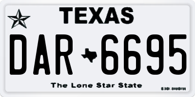 TX license plate DAR6695