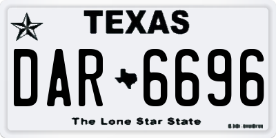 TX license plate DAR6696