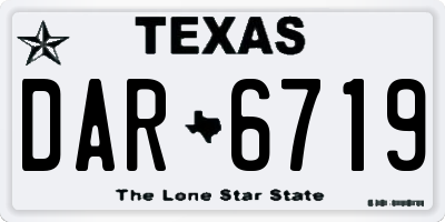 TX license plate DAR6719