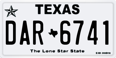 TX license plate DAR6741