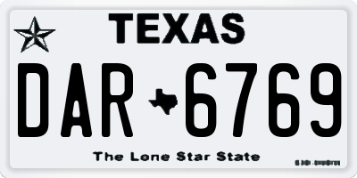 TX license plate DAR6769