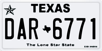 TX license plate DAR6771