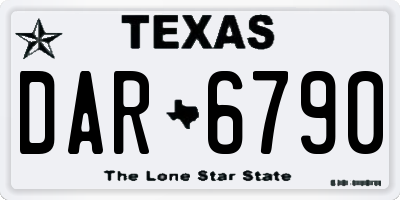 TX license plate DAR6790