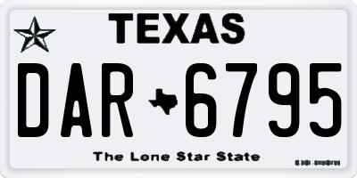 TX license plate DAR6795