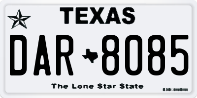 TX license plate DAR8085