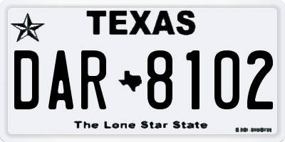 TX license plate DAR8102