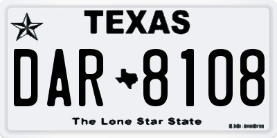 TX license plate DAR8108