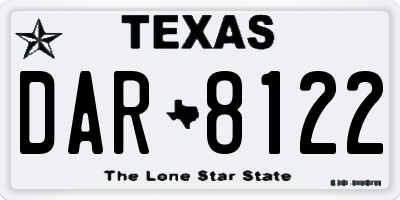 TX license plate DAR8122