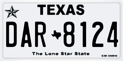TX license plate DAR8124