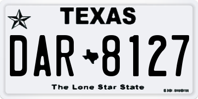 TX license plate DAR8127