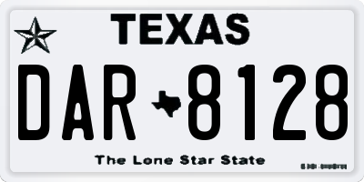TX license plate DAR8128