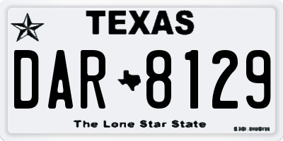 TX license plate DAR8129
