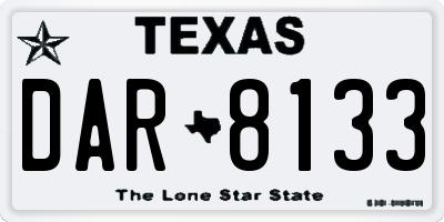 TX license plate DAR8133