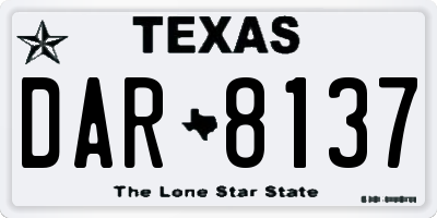 TX license plate DAR8137