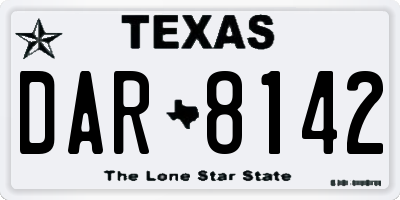 TX license plate DAR8142