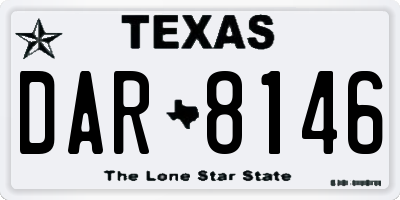 TX license plate DAR8146