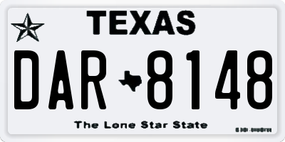 TX license plate DAR8148