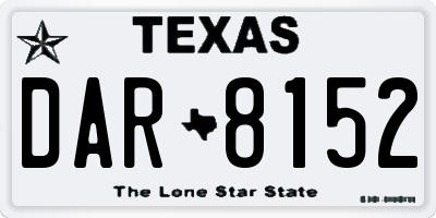 TX license plate DAR8152