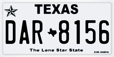 TX license plate DAR8156