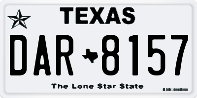 TX license plate DAR8157