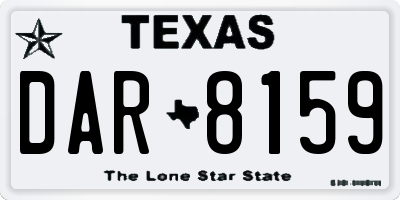 TX license plate DAR8159