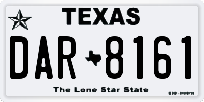 TX license plate DAR8161