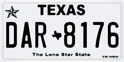 TX license plate DAR8176