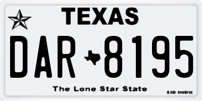 TX license plate DAR8195