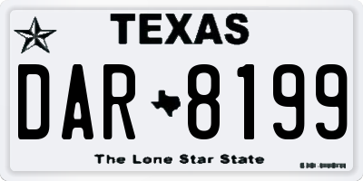 TX license plate DAR8199