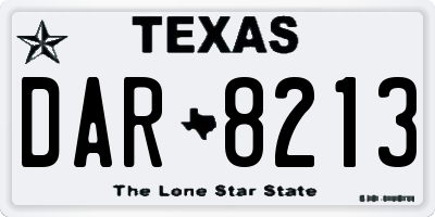 TX license plate DAR8213