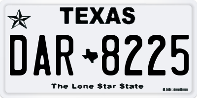 TX license plate DAR8225