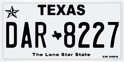 TX license plate DAR8227