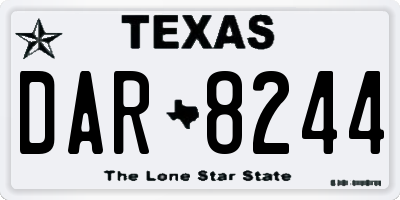 TX license plate DAR8244