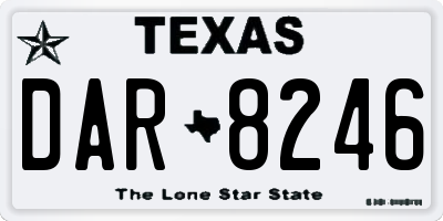 TX license plate DAR8246