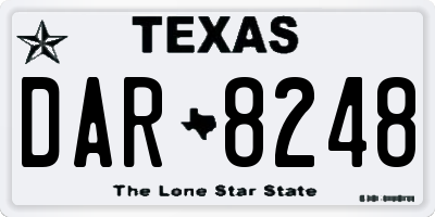 TX license plate DAR8248