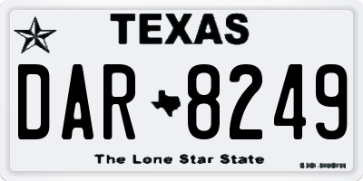 TX license plate DAR8249