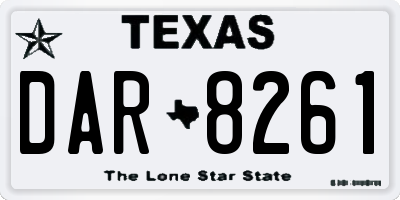 TX license plate DAR8261