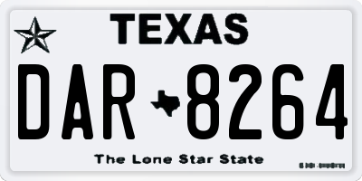 TX license plate DAR8264